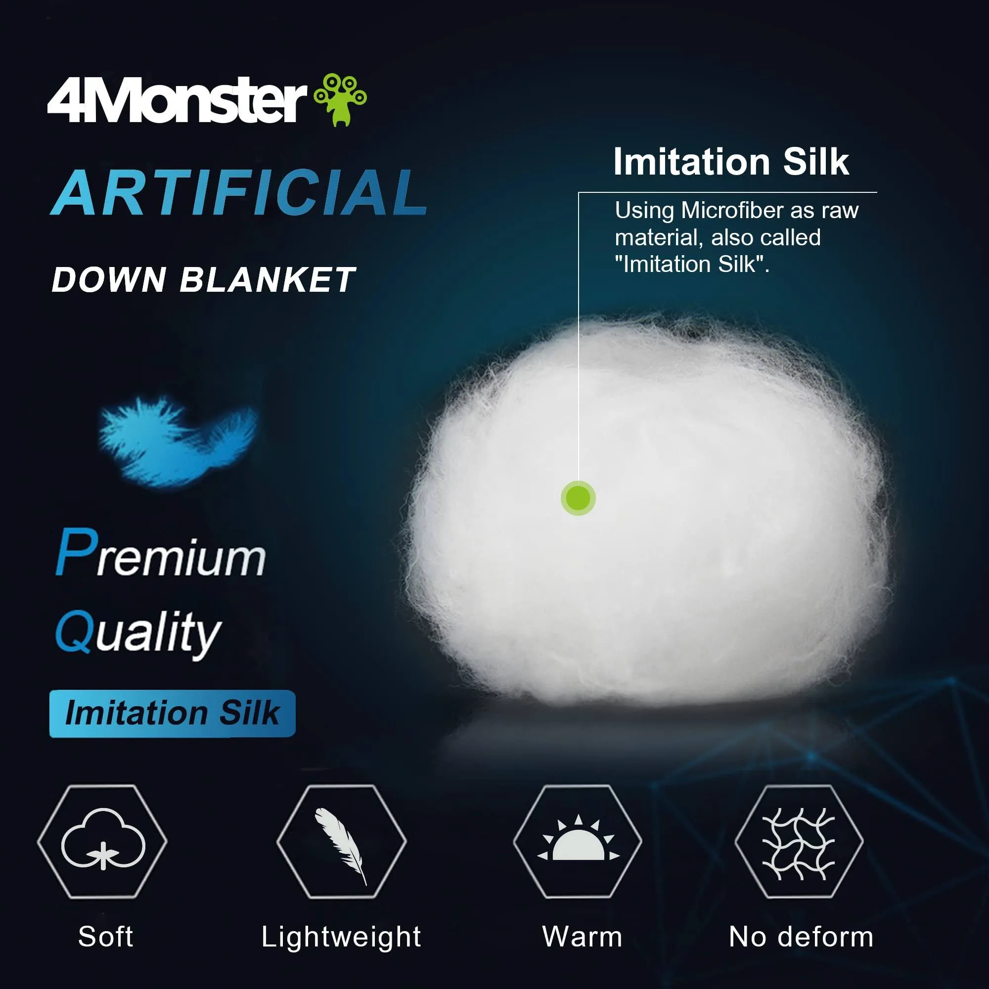 4Monster Water-resistant Double Puffy Camping Packable Blanket
