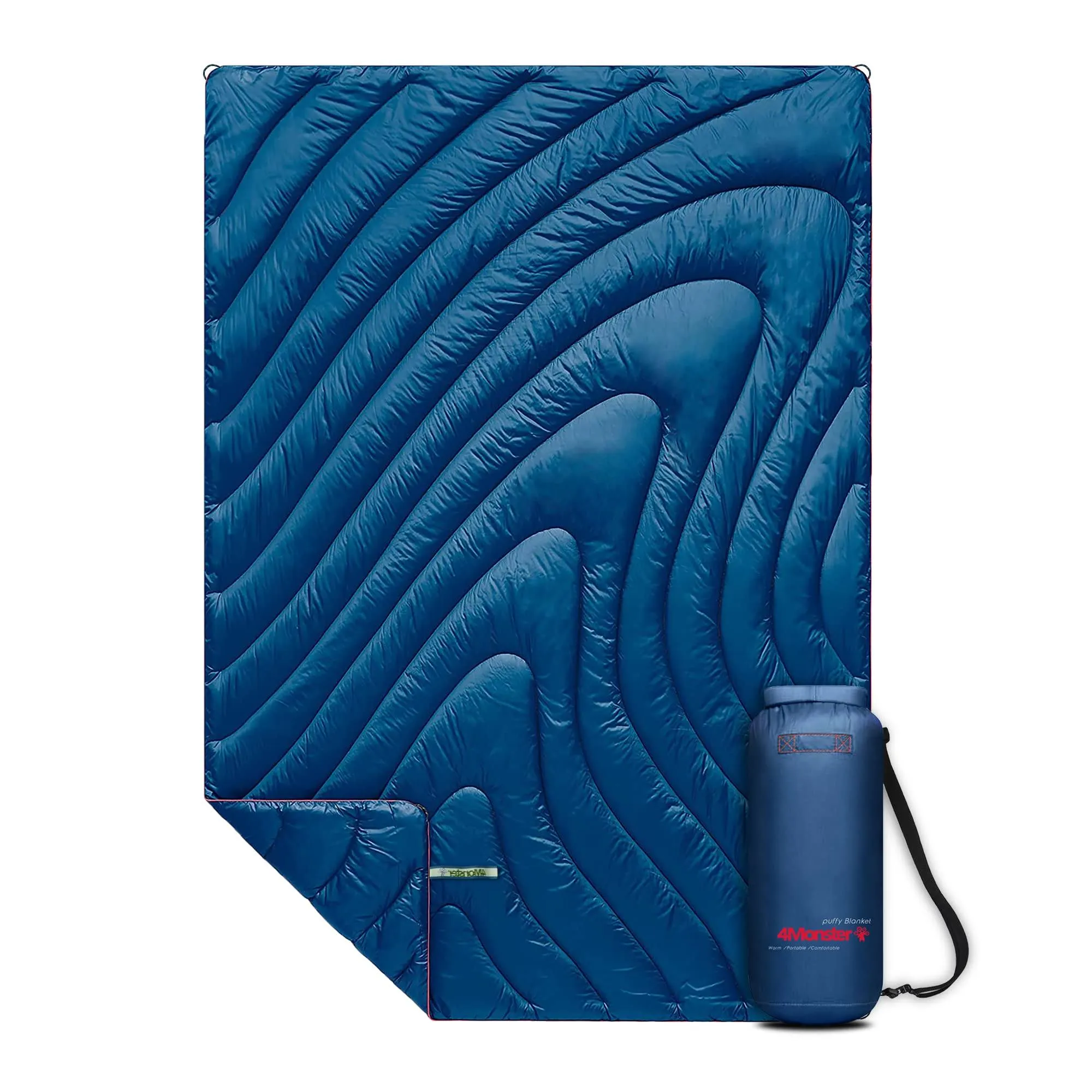 4Monster Water-resistant Double Puffy Camping Packable Blanket