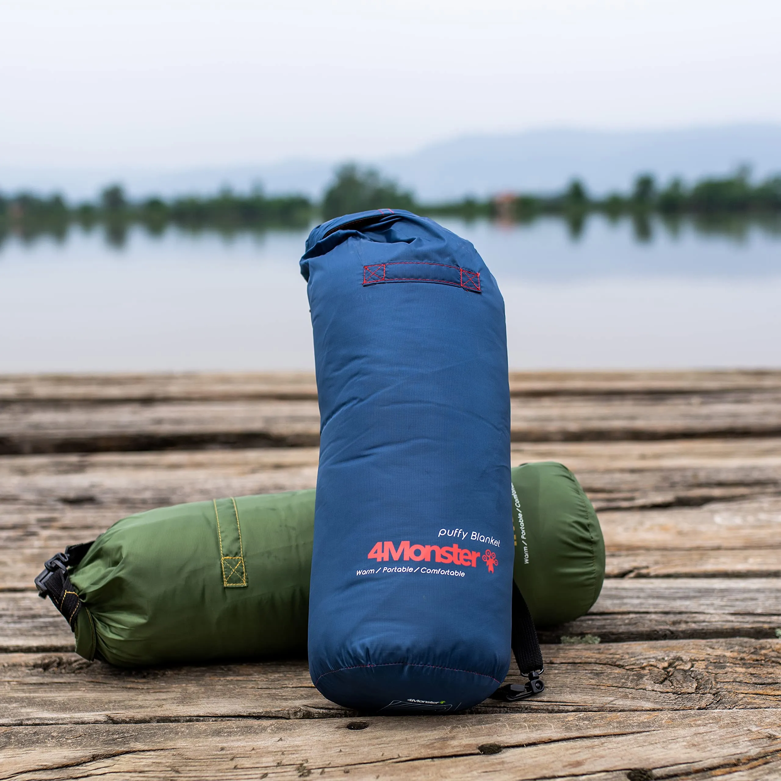 4Monster Water-resistant Double Puffy Camping Packable Blanket