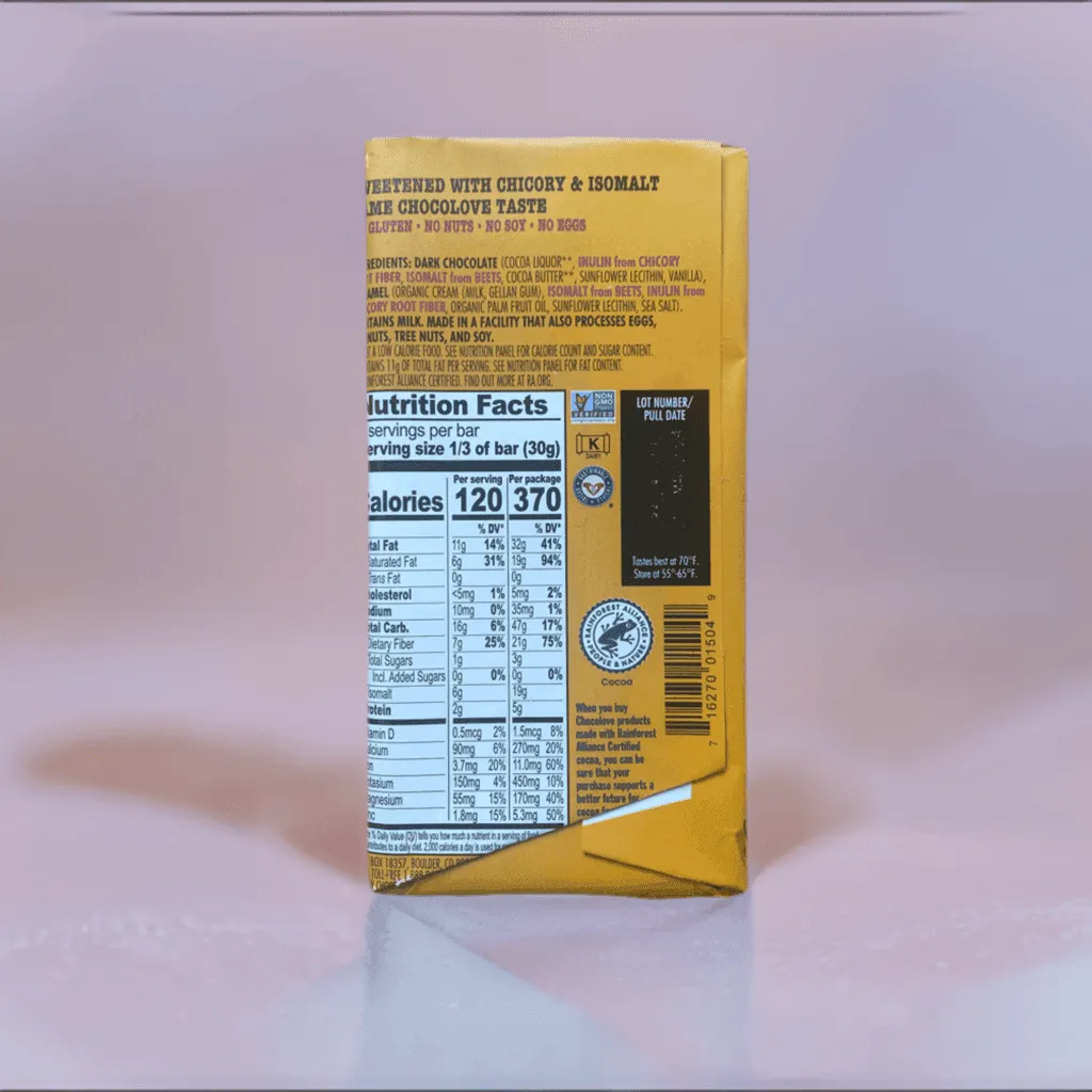 60% No Sugar Salted Caramel Dark Chocolate