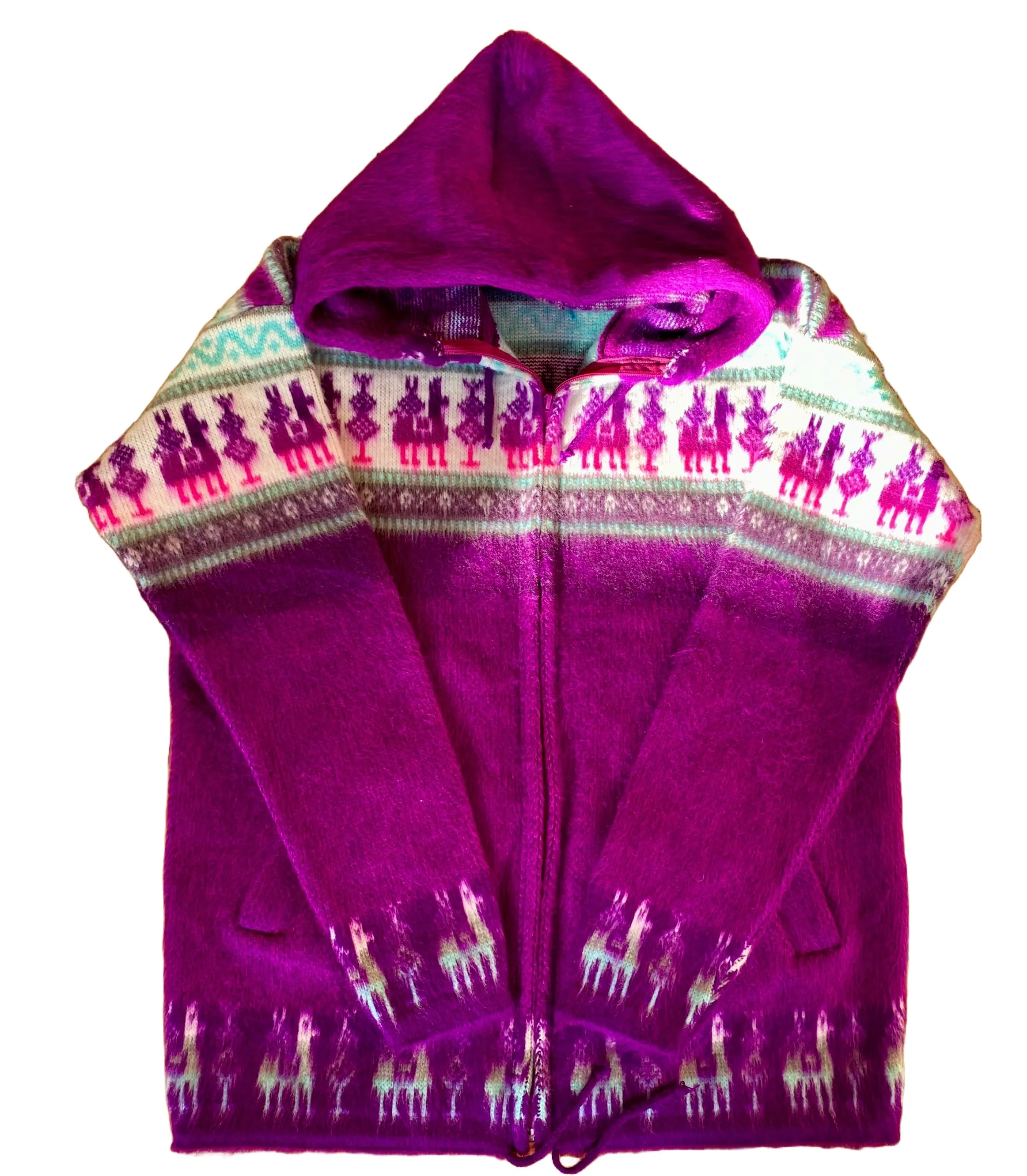 AlpacaChill Magenta llama   Heavyweight  Alpaca blend Hoodie