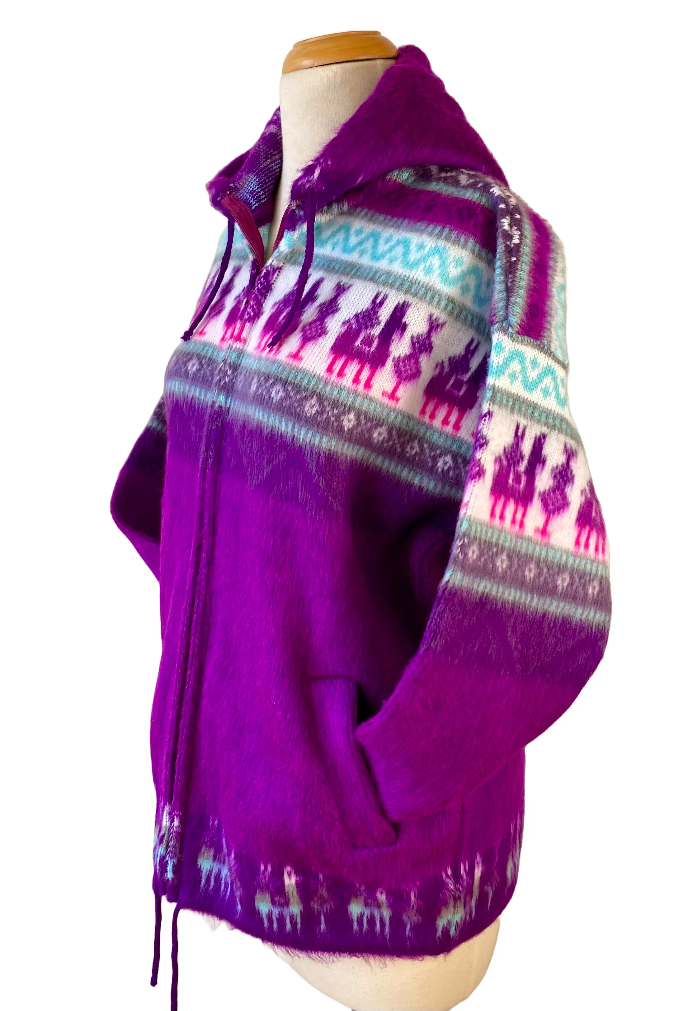AlpacaChill Magenta llama   Heavyweight  Alpaca blend Hoodie