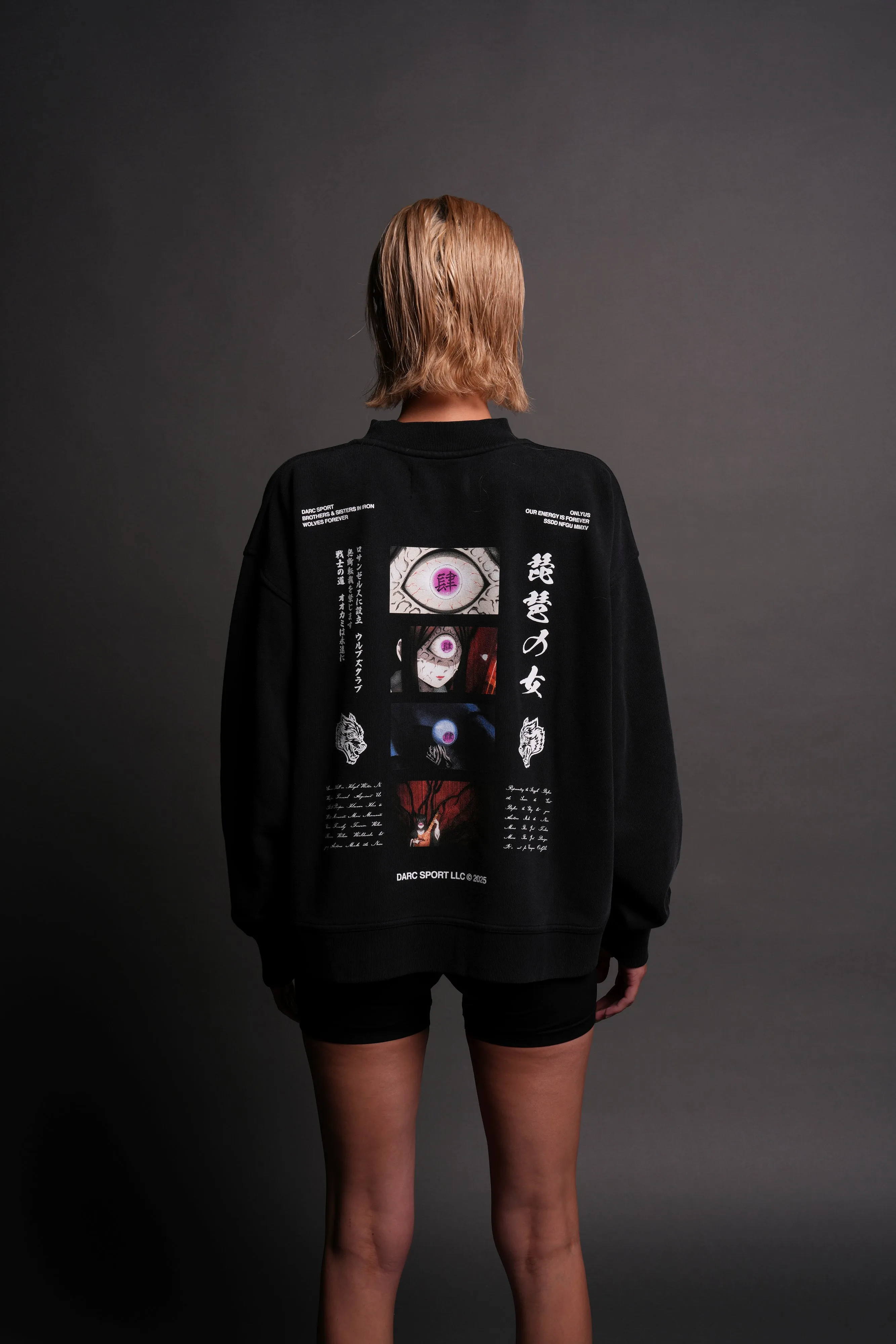 Always Watching Unisex "Box Cut" London Crewneck in Black