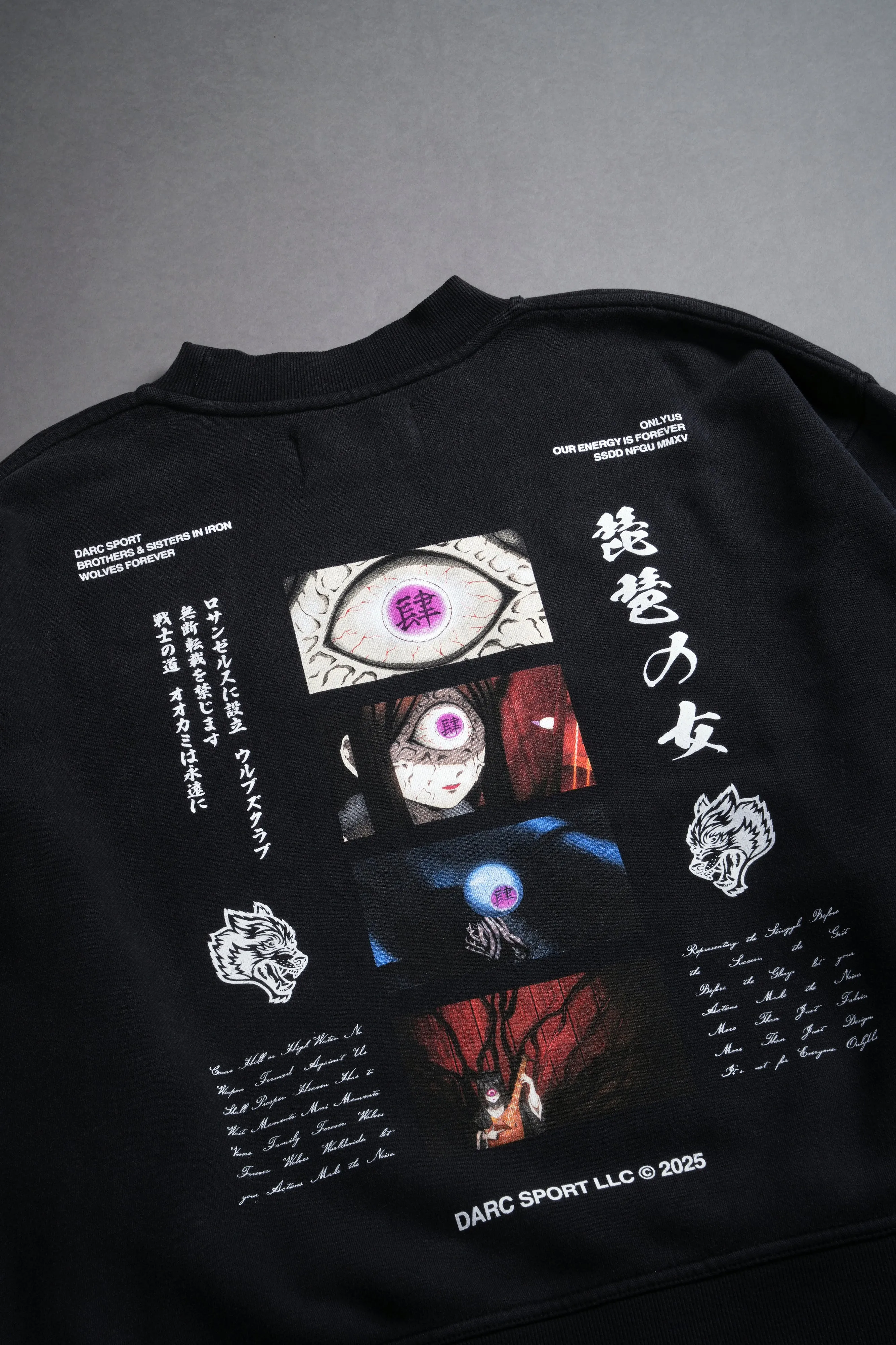 Always Watching Unisex "Box Cut" London Crewneck in Black