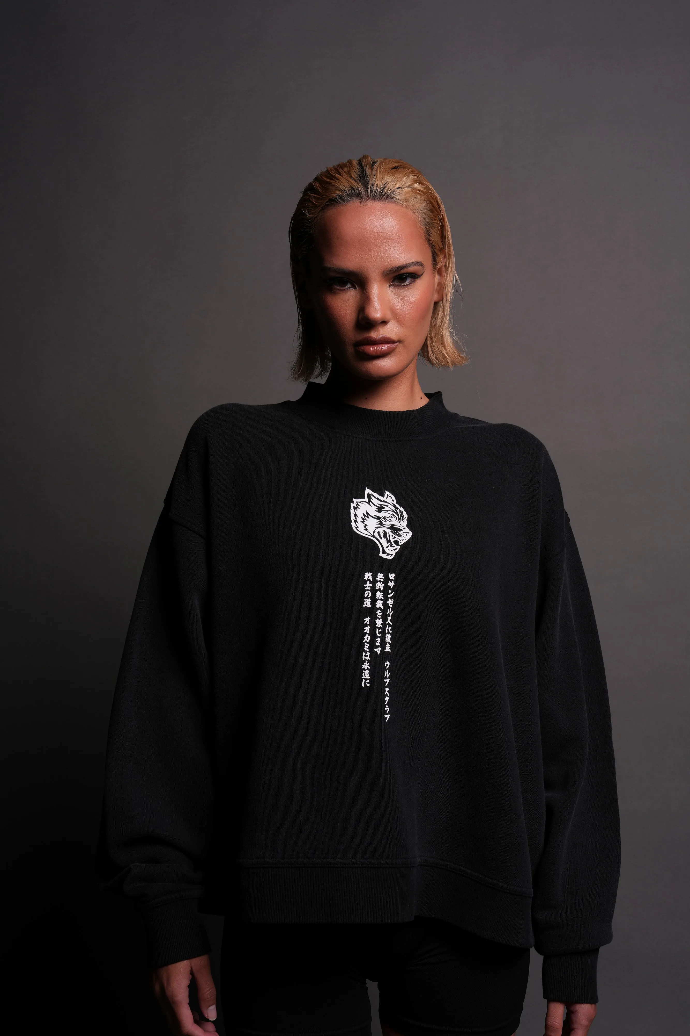 Always Watching Unisex "Box Cut" London Crewneck in Black