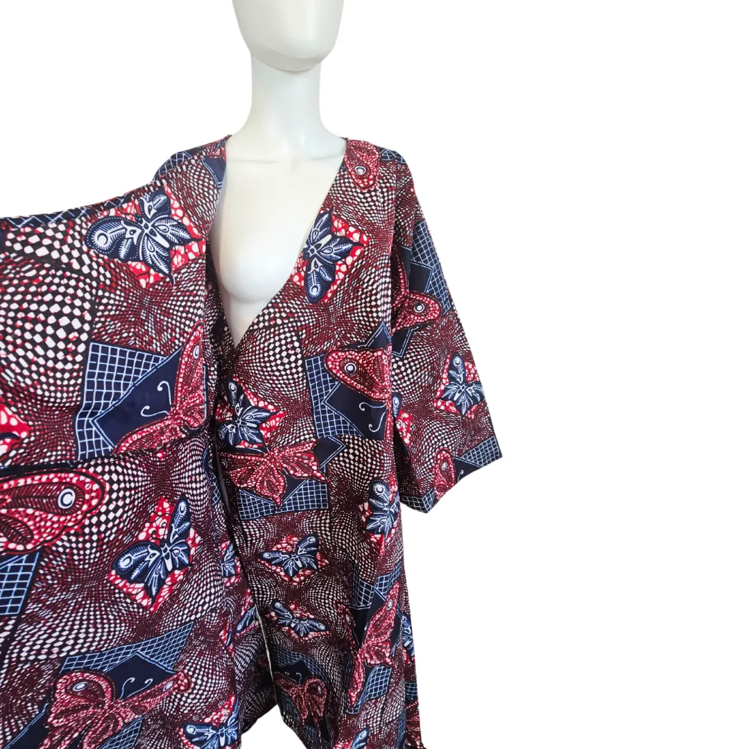 Ankara Wrap Maxi Dress with Pocketbook