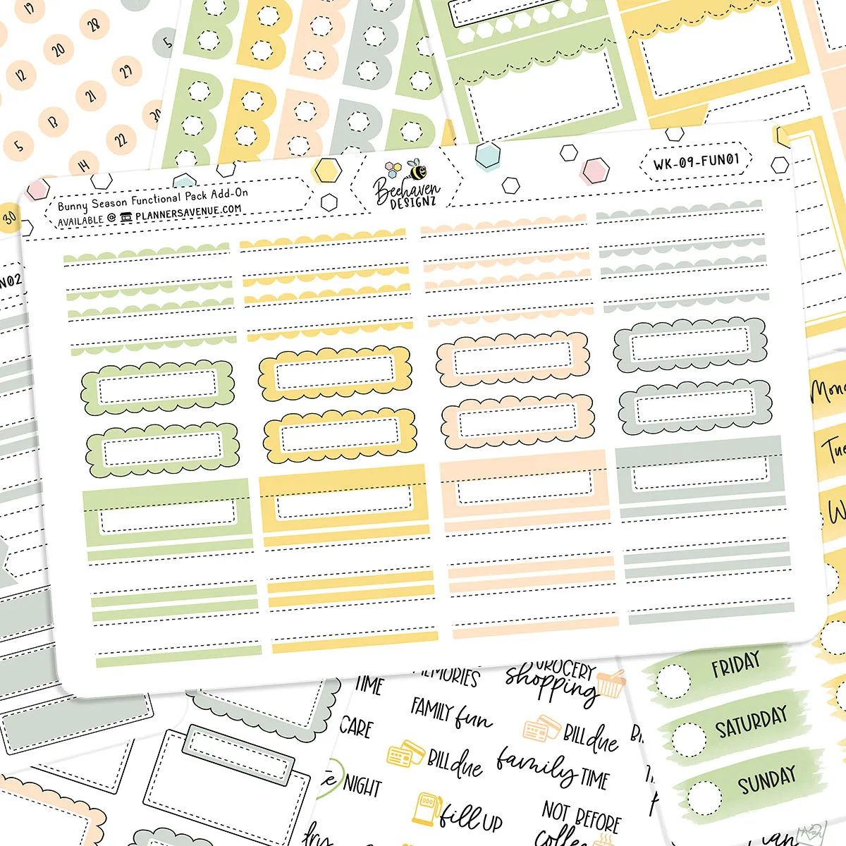 Bunny Season Functional Sticker Kit