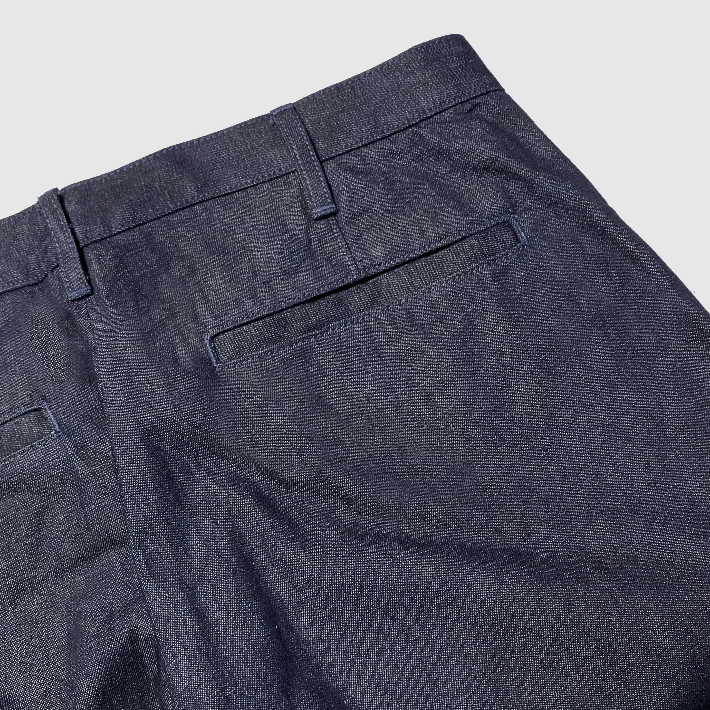 BZEN M.1028 1848.HARRY REGULAR STRAIGHT 5 POCKET FLAT FRONT DEAD STOCK WAILER DENIM AVONDALE MILLS CHINO-11OZ-RAW