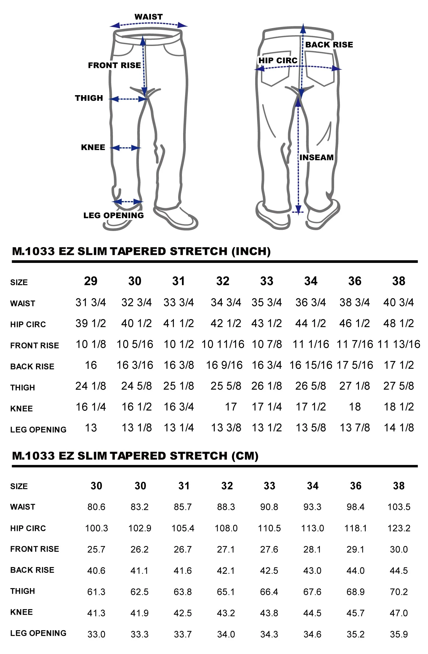 BZEN M.1033 EZ SLIM TAPERED STRETCH CHINO