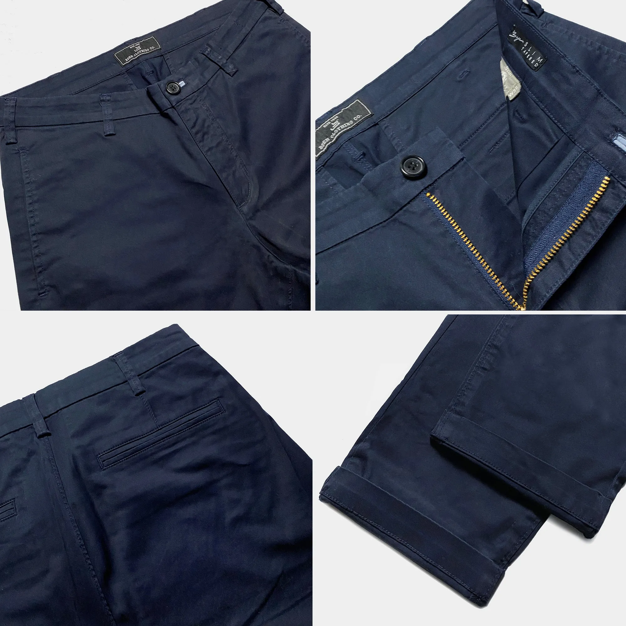 BZEN M.1033 EZ SLIM TAPERED STRETCH CHINO