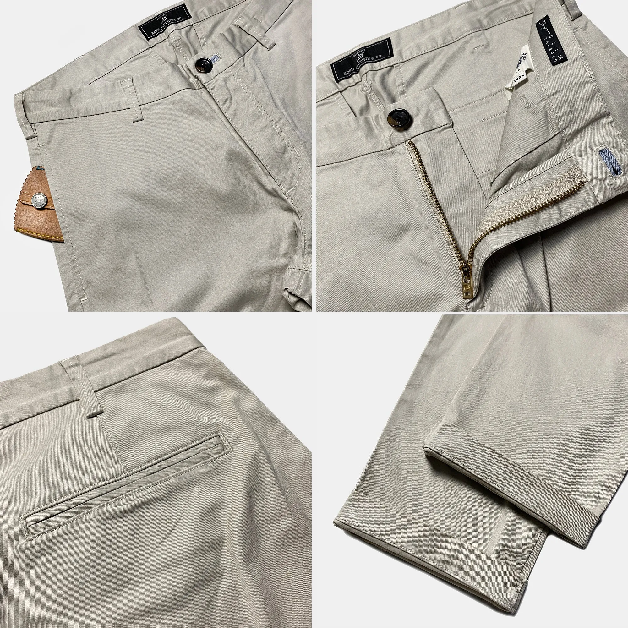 BZEN M.1033 EZ SLIM TAPERED STRETCH CHINO