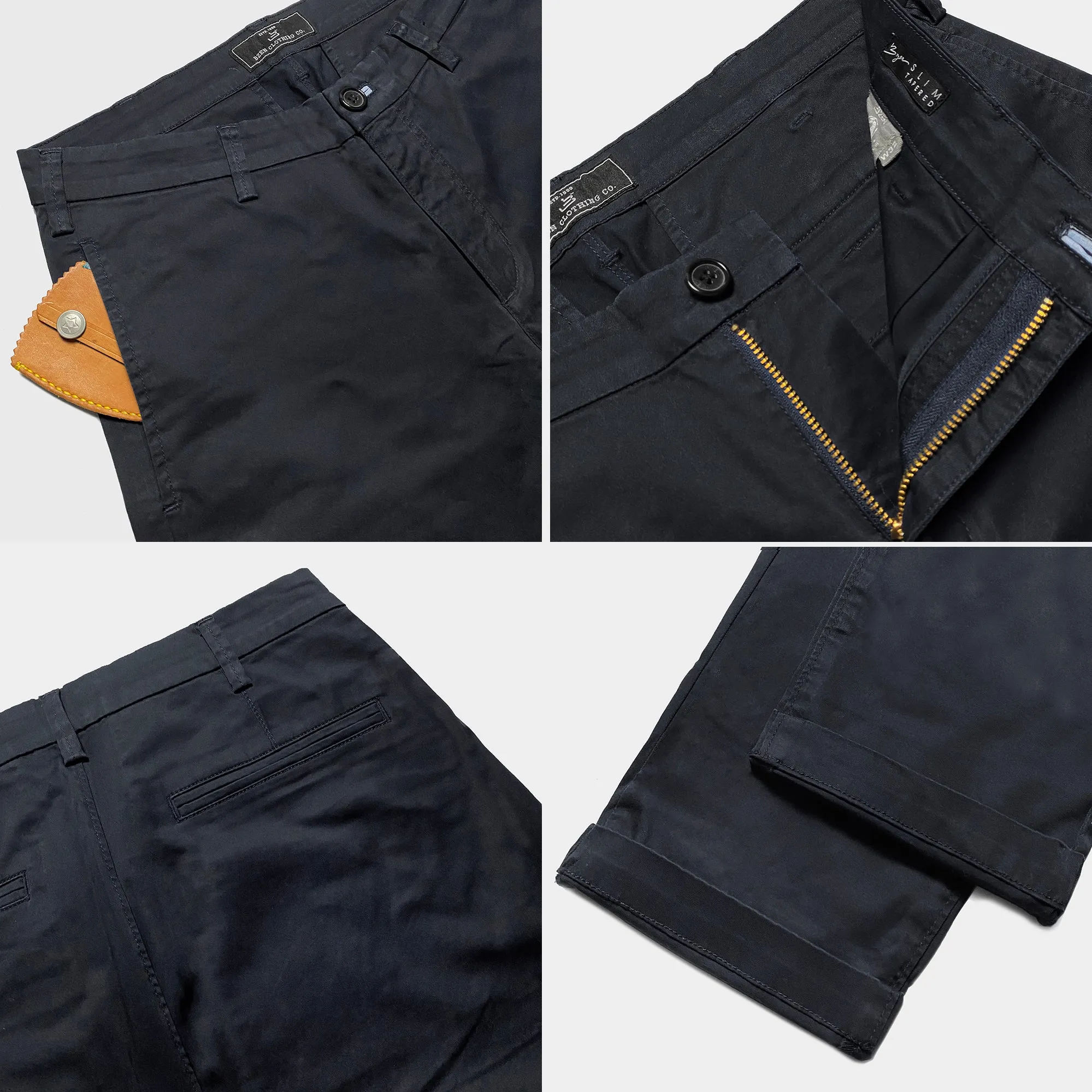 BZEN M.1033 EZ SLIM TAPERED STRETCH CHINO