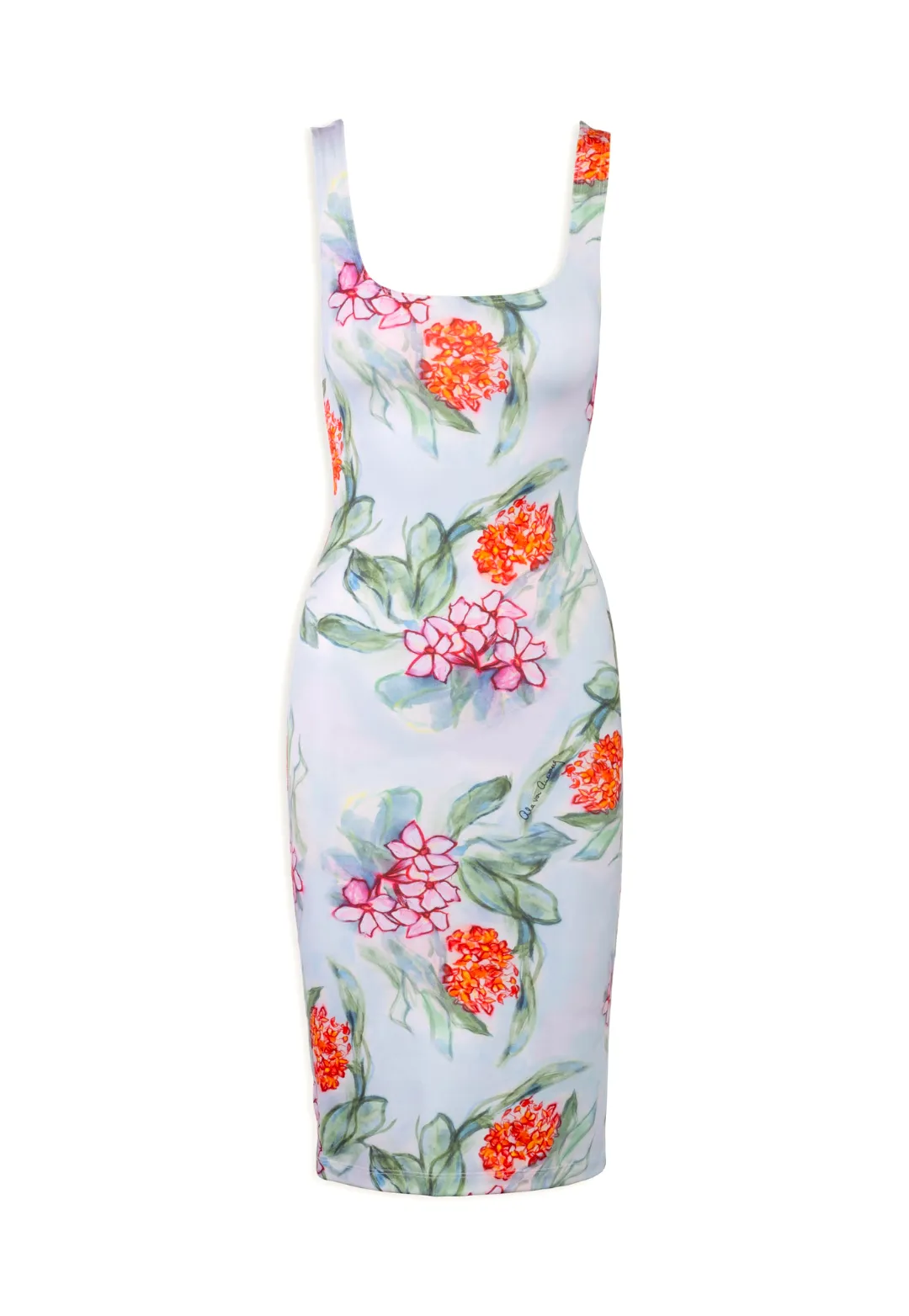 Caterina Short Stretch Knit Dress in Eden