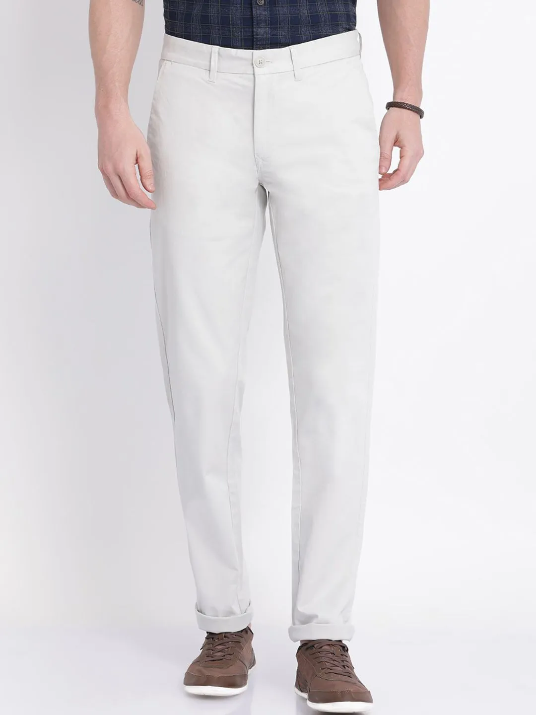Cement Cotton Twill Stretch Chino Pants