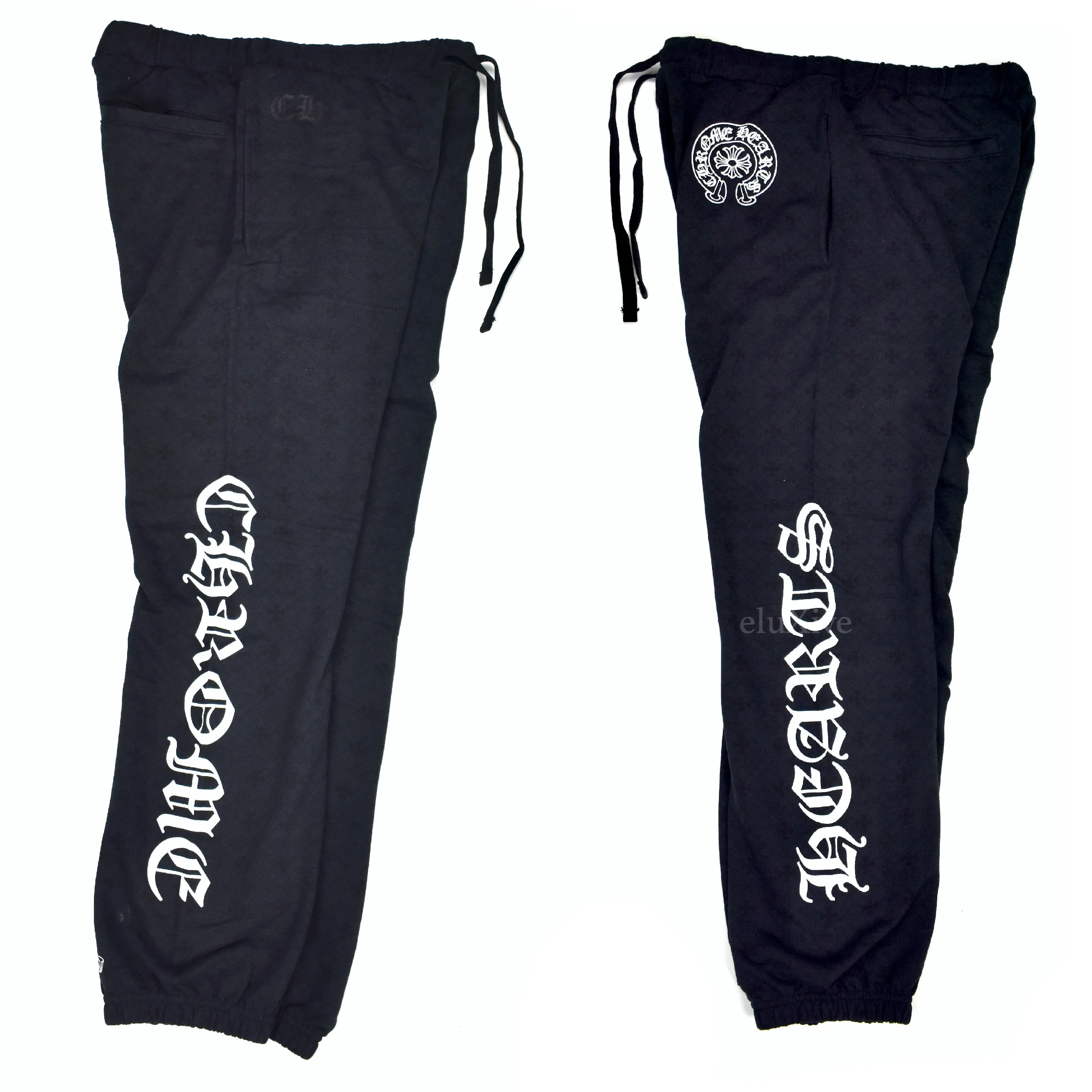 Chrome Hearts - Black Allover Plus Logo Print Sweatpants