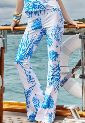 Elaine Stretch Knit Pant in Toile de Reef