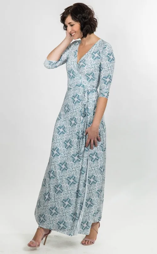 Elegance Redefined: 'Natalie' Full-Length Wrap Dress - Comfort & Style United