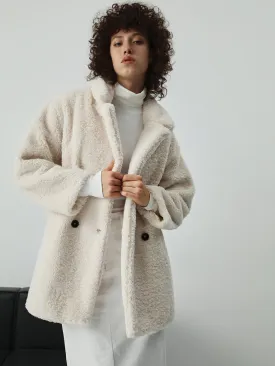 Faux Fur Graceful Open Collar Jacket