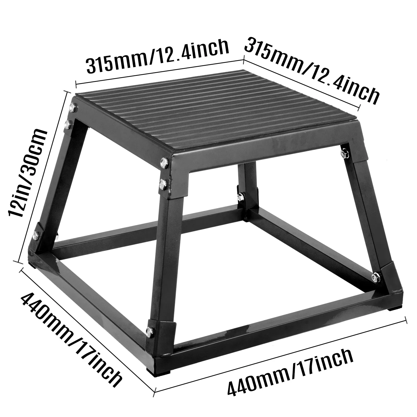 Fitness Exercise Jump Box (12inch /Black)