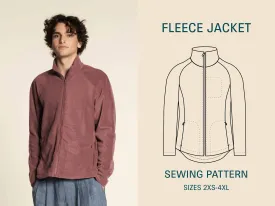 Fleece Jacket sewing pattern -Printed Pattern