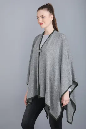 Gery Melange Cashmere Poncho