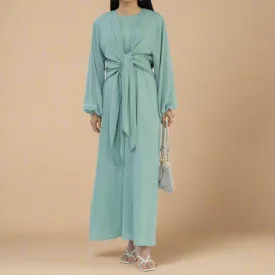 Graceful Duo- 2 PC abaya set with a wrap top