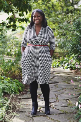 Joan Dress - Houndstooth FINAL SALE