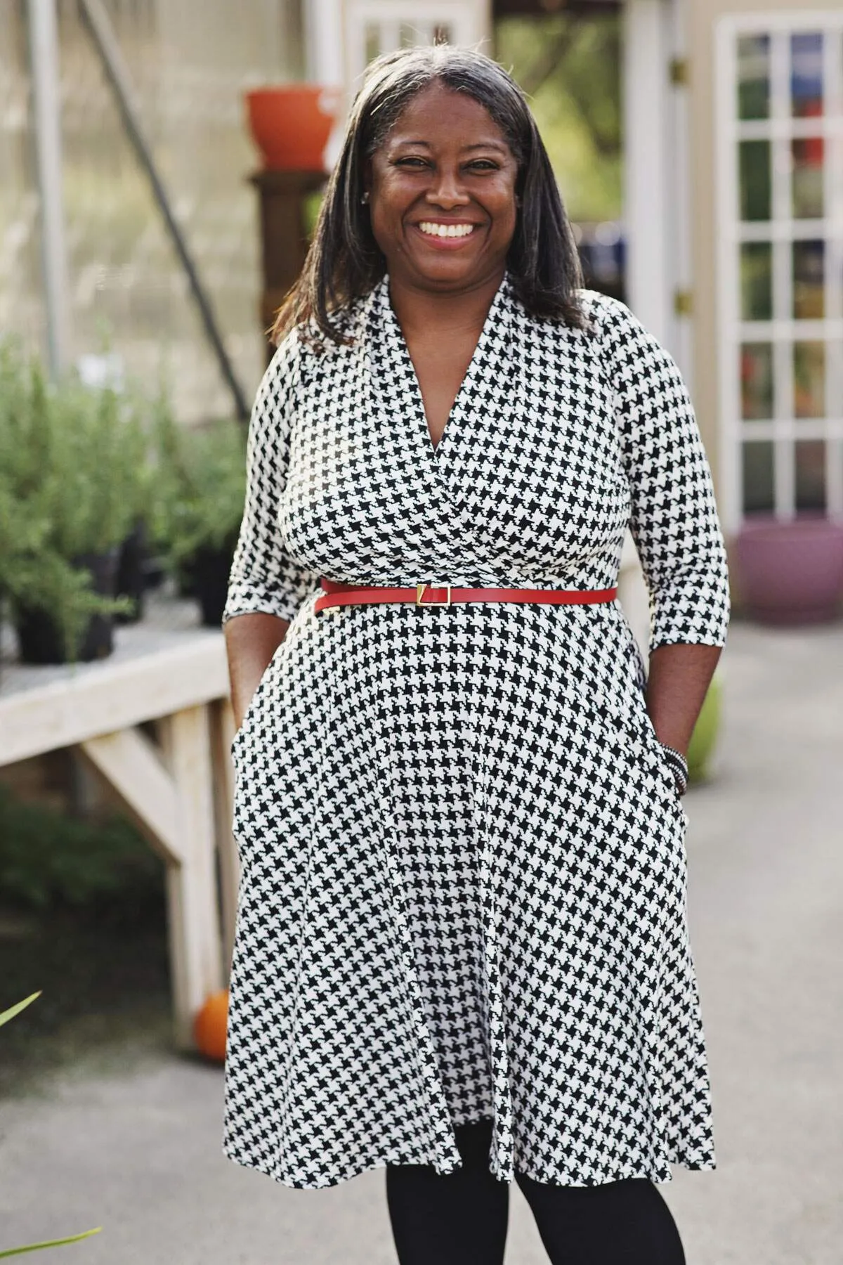 Joan Dress - Houndstooth FINAL SALE