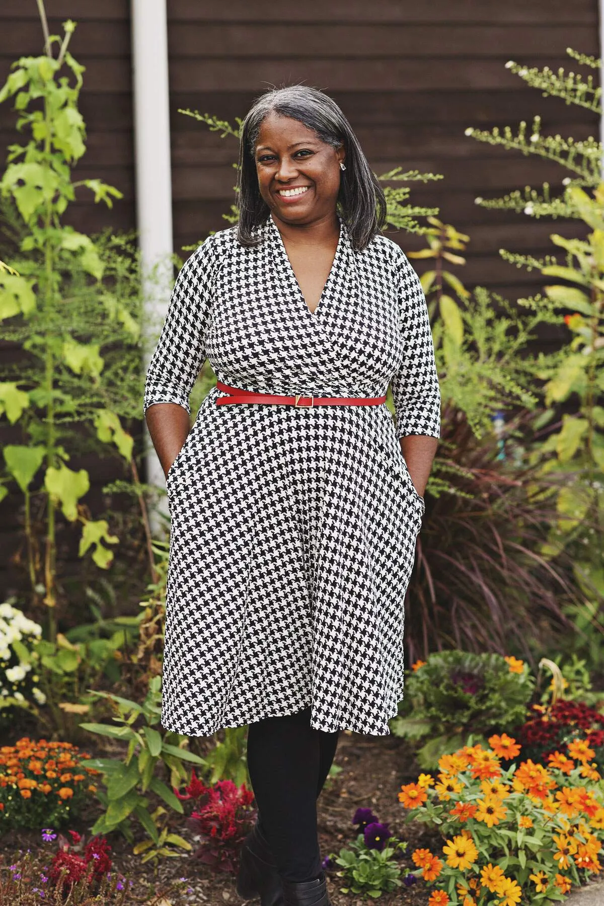 Joan Dress - Houndstooth FINAL SALE