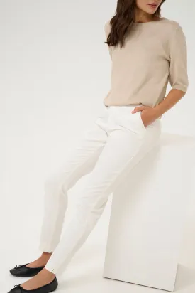 KAFFE KAlea Chino Pant Chalk White