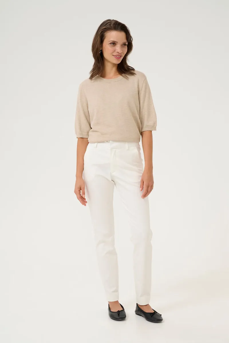 KAFFE KAlea Chino Pant Chalk White