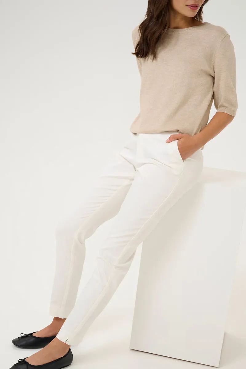 KAFFE KAlea Chino Pant Chalk White