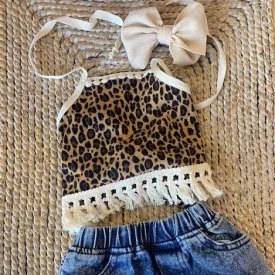 Leopard Halter Top