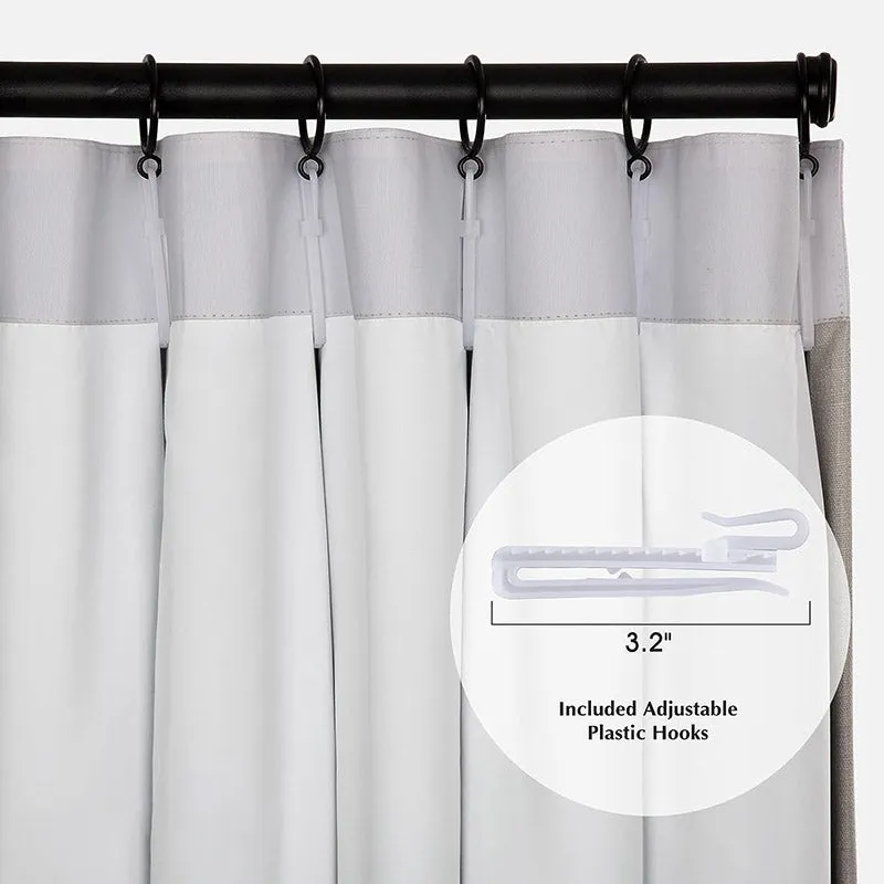 Lille Blackout Linen Curtains Natural Modern Custom Drapes Tapioca | Pleated