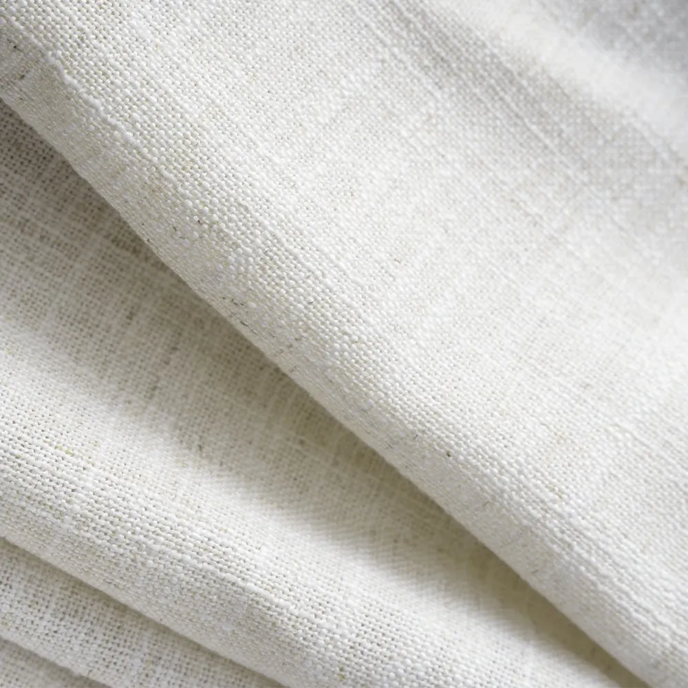 Lille Blackout Linen Curtains Natural Modern Custom Drapes Tapioca | Pleated