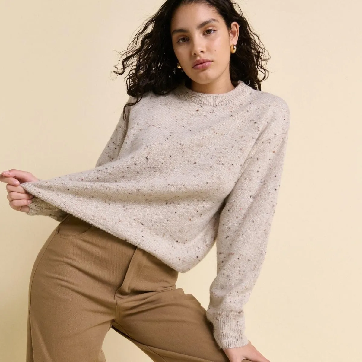 Lori Speckle Jumper (Latte)