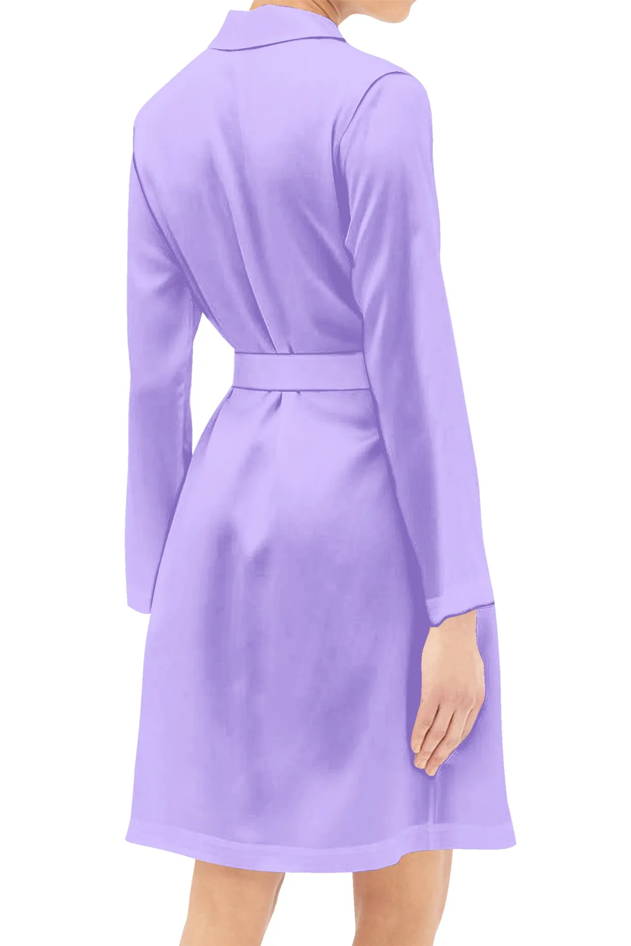 Made With Vegan Silk Mini Length Wrap Dress in Digital Lavender