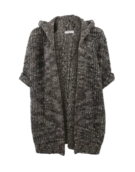 Paillette English Ribbed Poncho