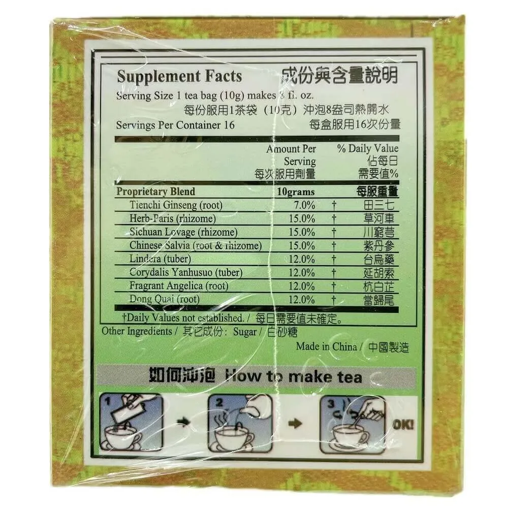 Pain Relief Granular Tienchi Ginseng Root Tea (16 Teabgas)