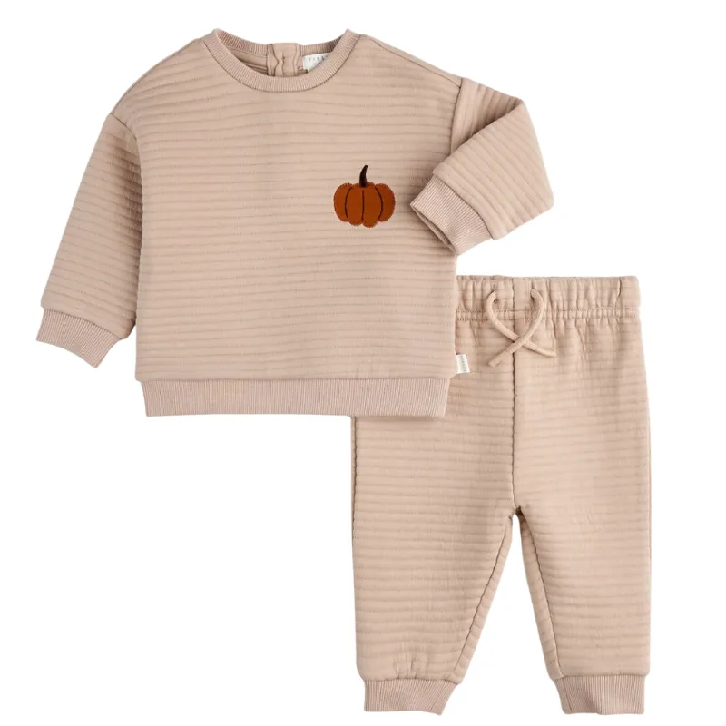 Petit Lem - Fall Quilted Set in Sand