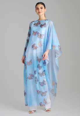 Rachel Sheer Mesh Poncho in Papillon