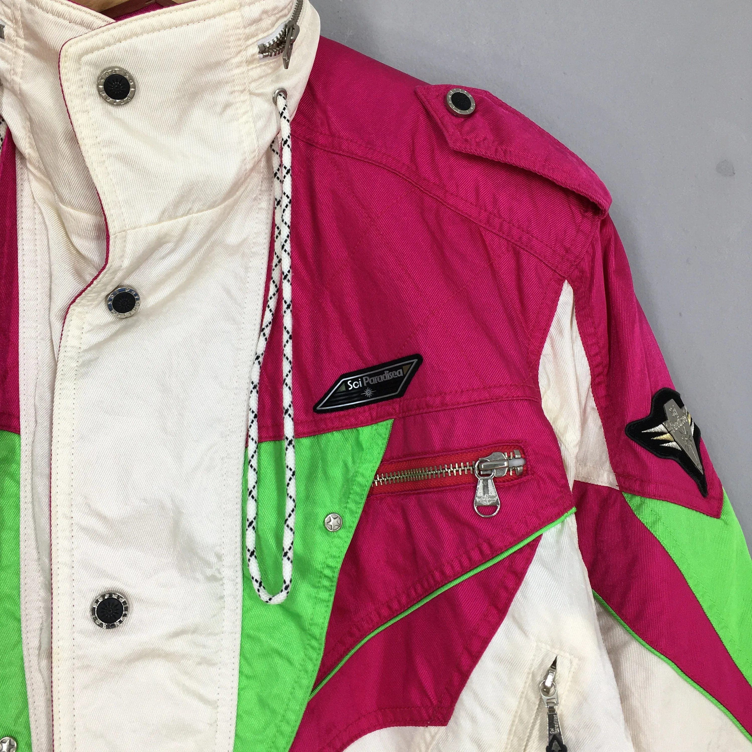 Sci Paradisea Bomber Hooded Ski Wear Jacket Medium
