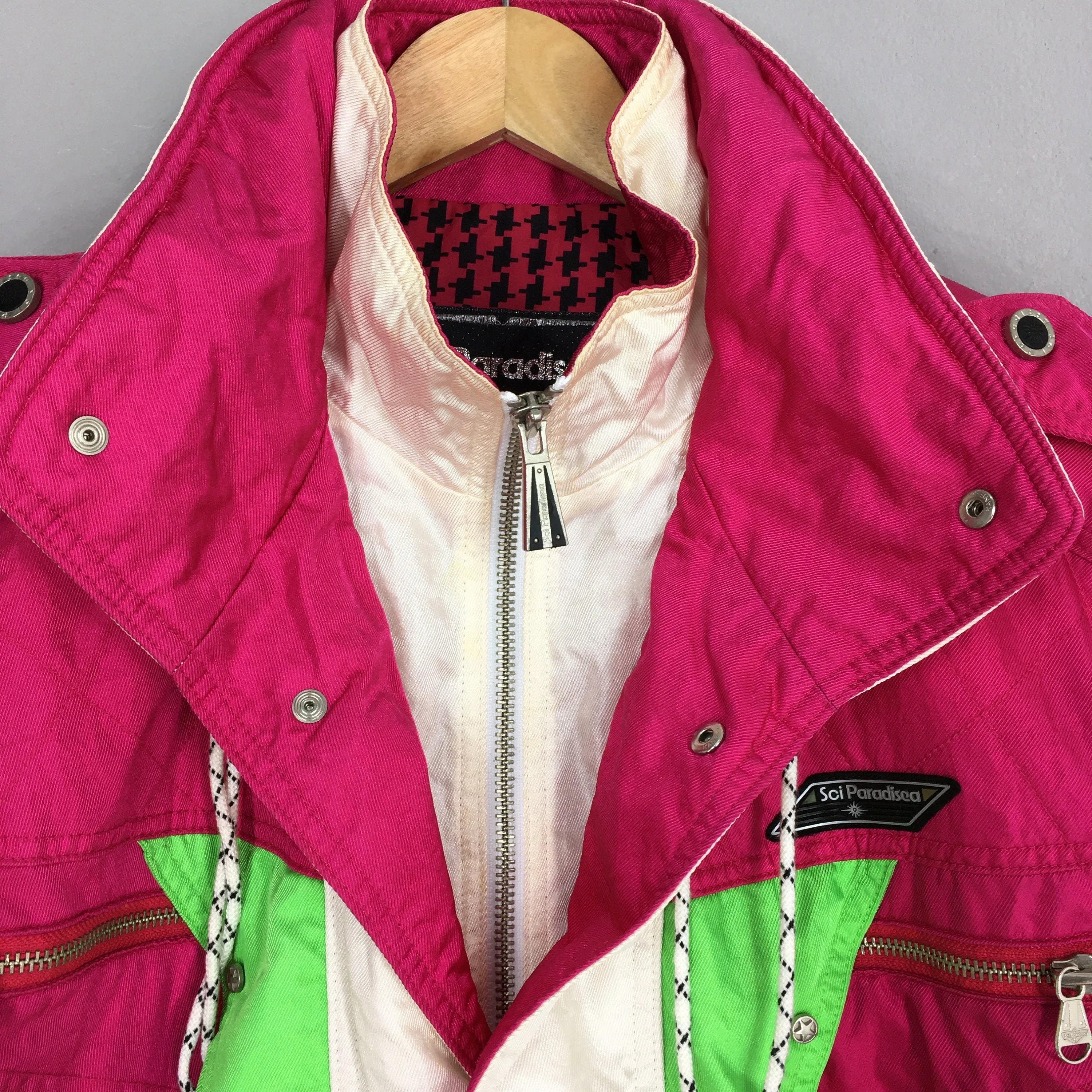 Sci Paradisea Bomber Hooded Ski Wear Jacket Medium