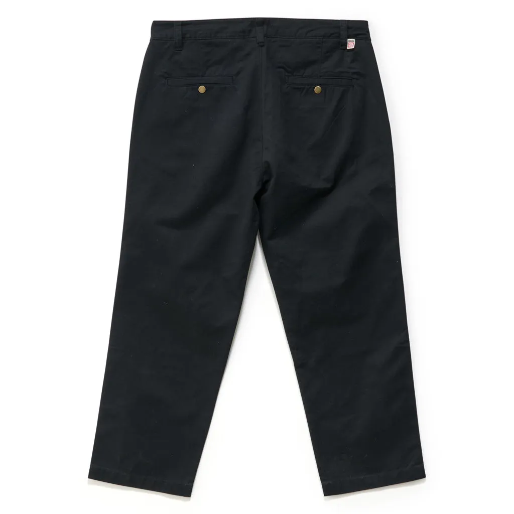 S/DOUBLE CHINO TWILL PANTS - BLACK