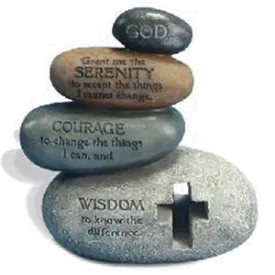 Serenity Prayer Inscribed on Stones