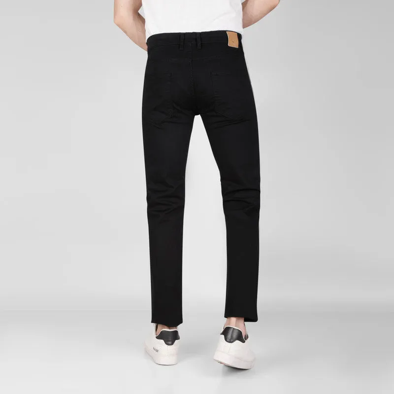 SLIM FIVE-POCKET PANTS  -  BLACK