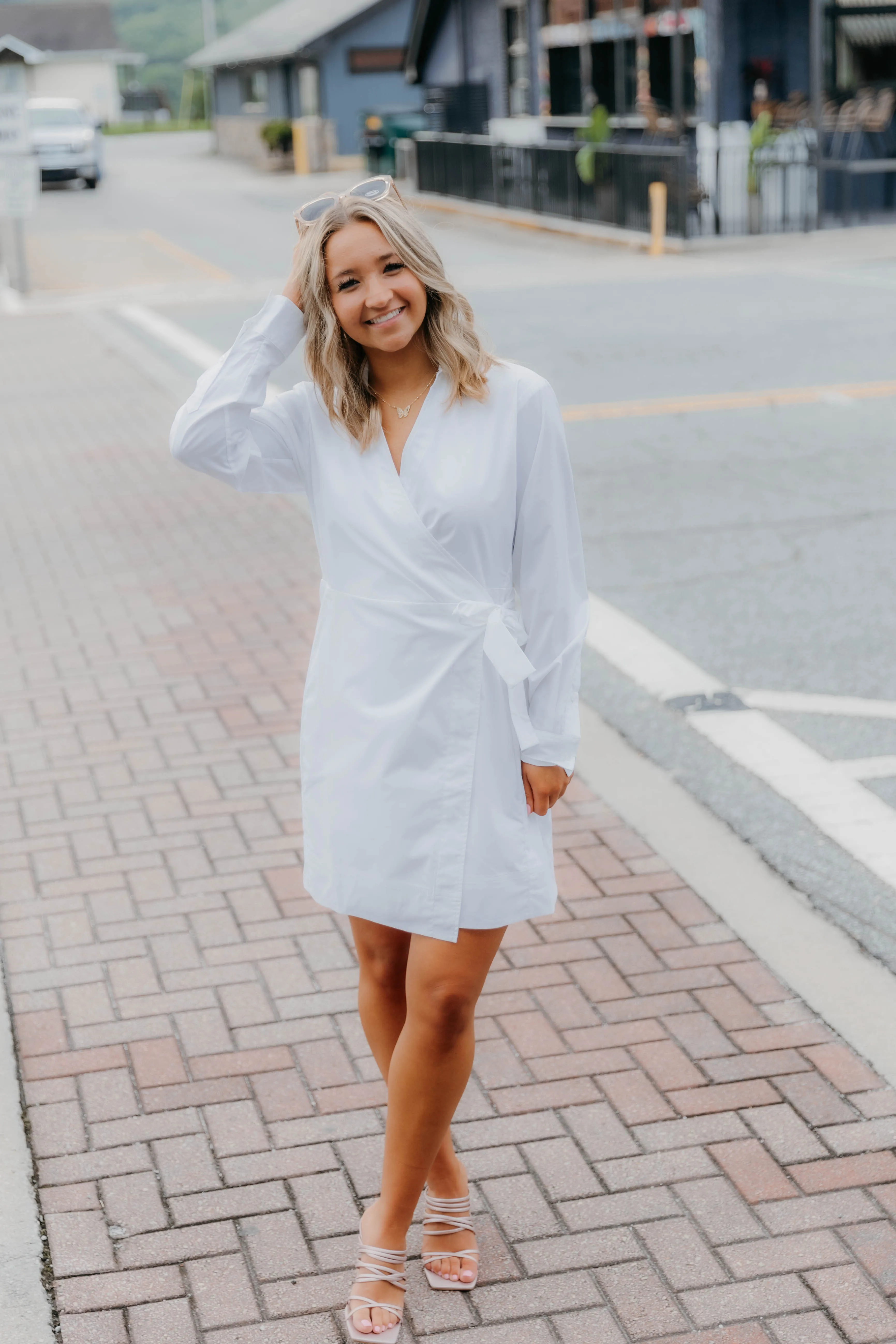 SPANX The Best Poplin Wrap Dress