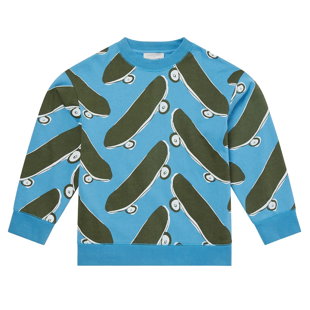 Stella McCartney Child Tracksuit Skateboards Print Blue