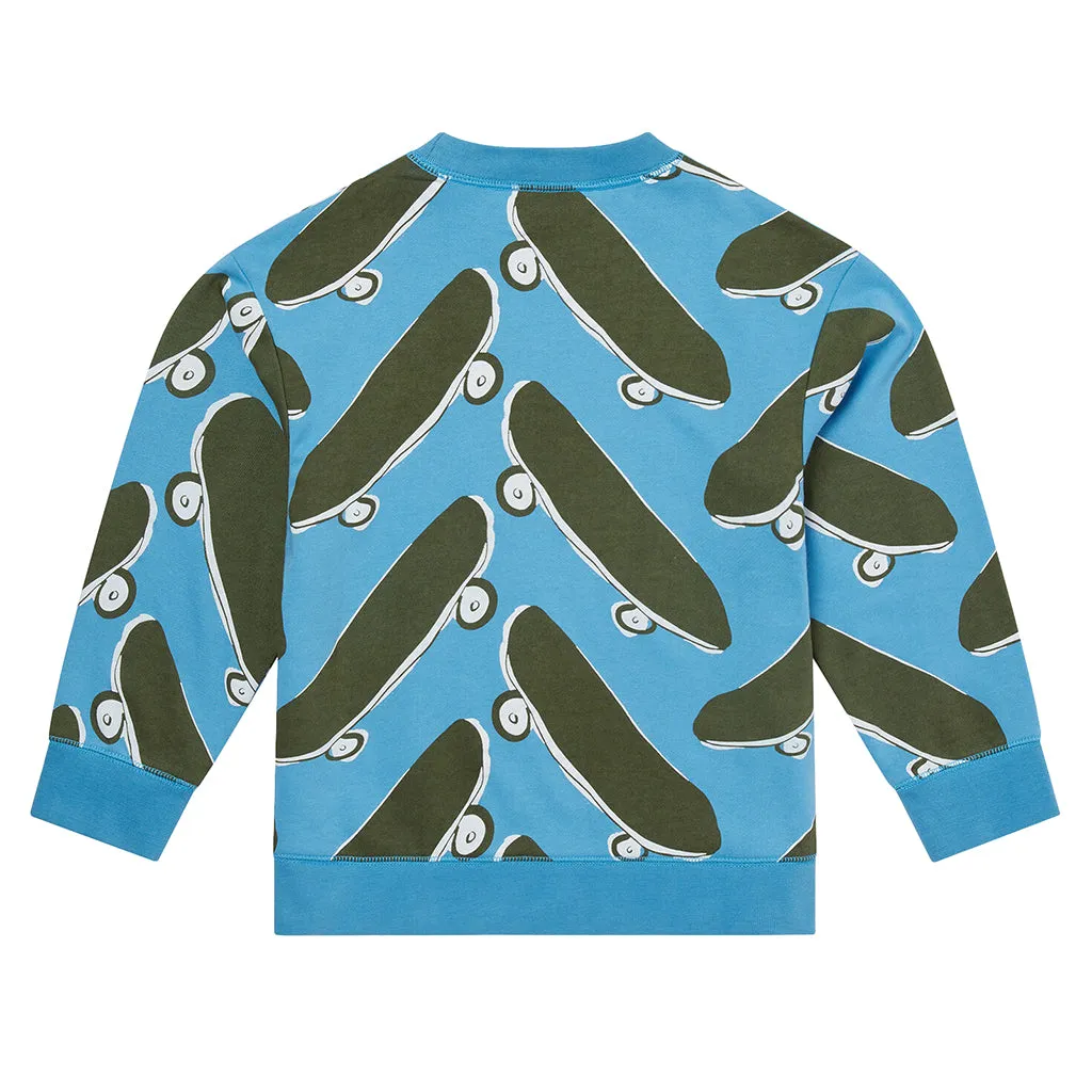 Stella McCartney Child Tracksuit Skateboards Print Blue