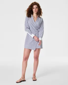 The Best Poplin Striped Wrap Dress